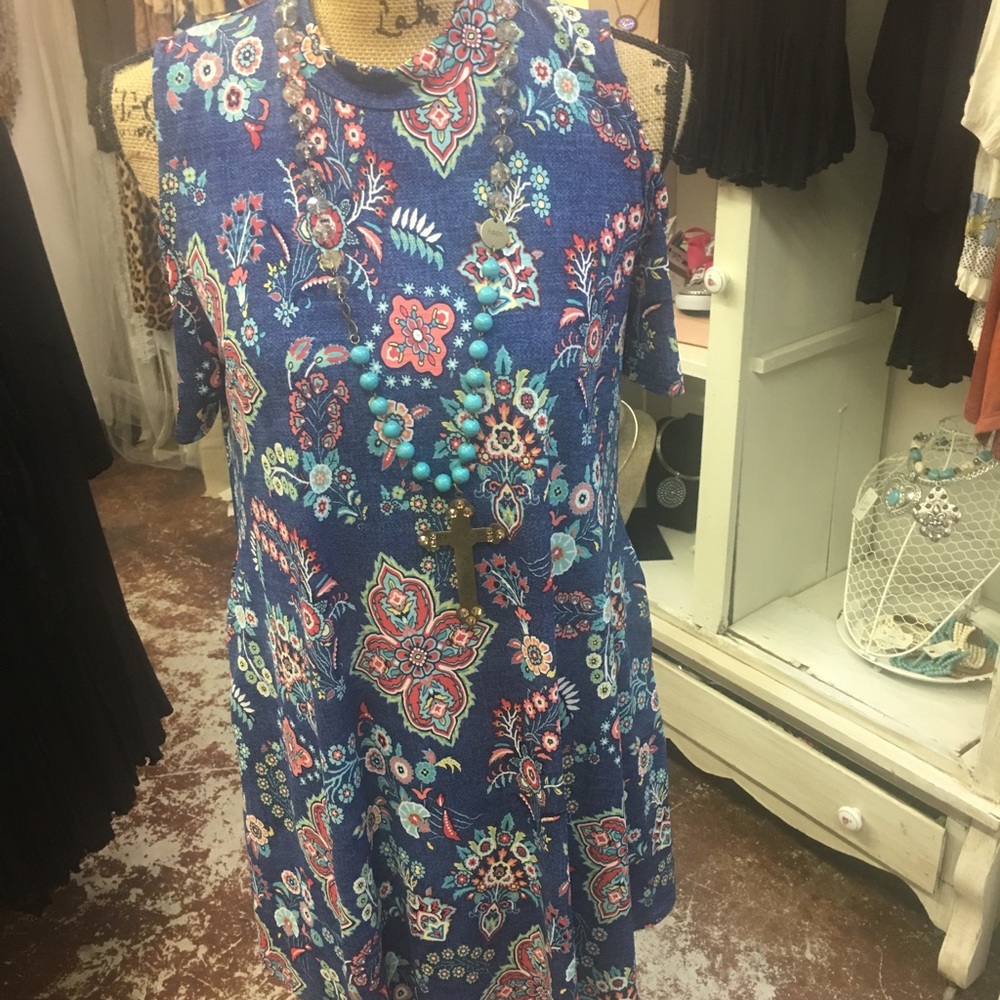 Cold shoulder dress